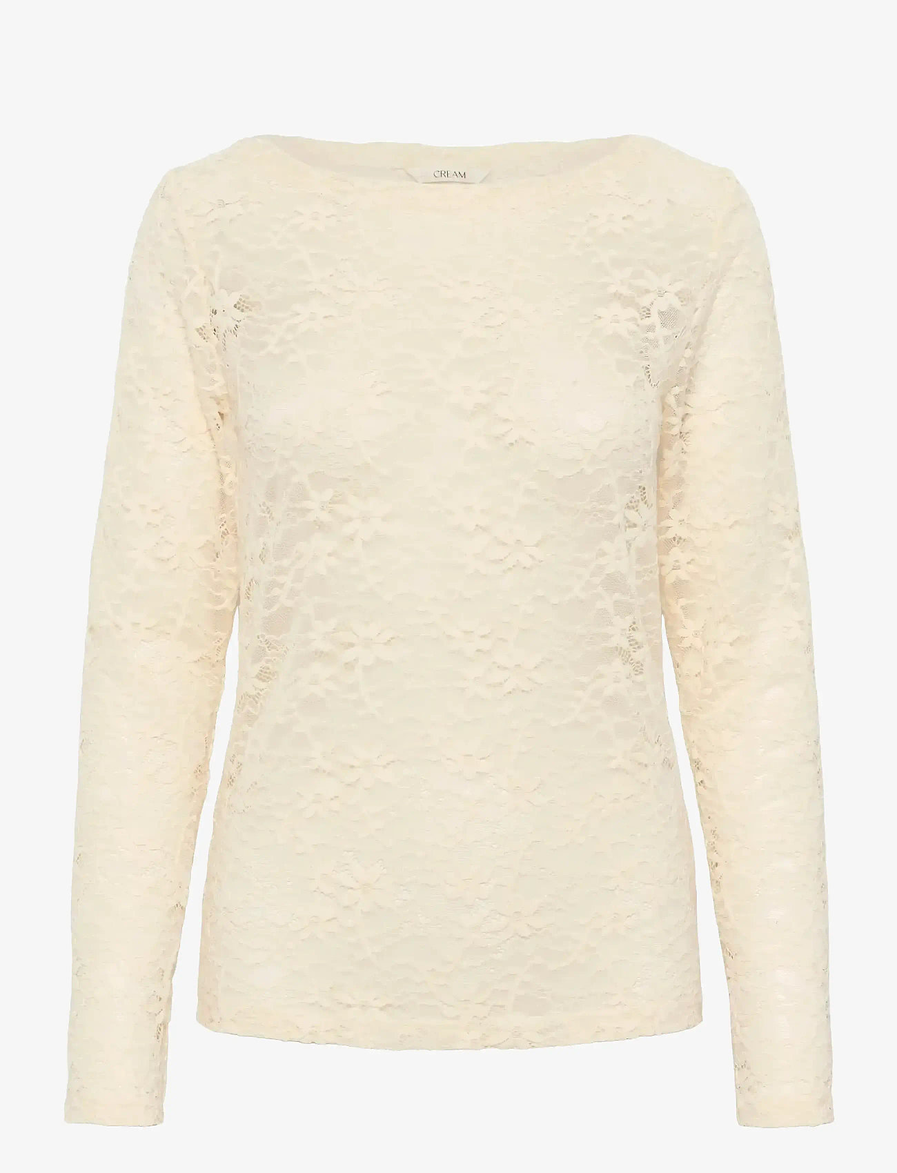 Cream - CRInge Lace Blouse - langærmede bluser - birch - 1