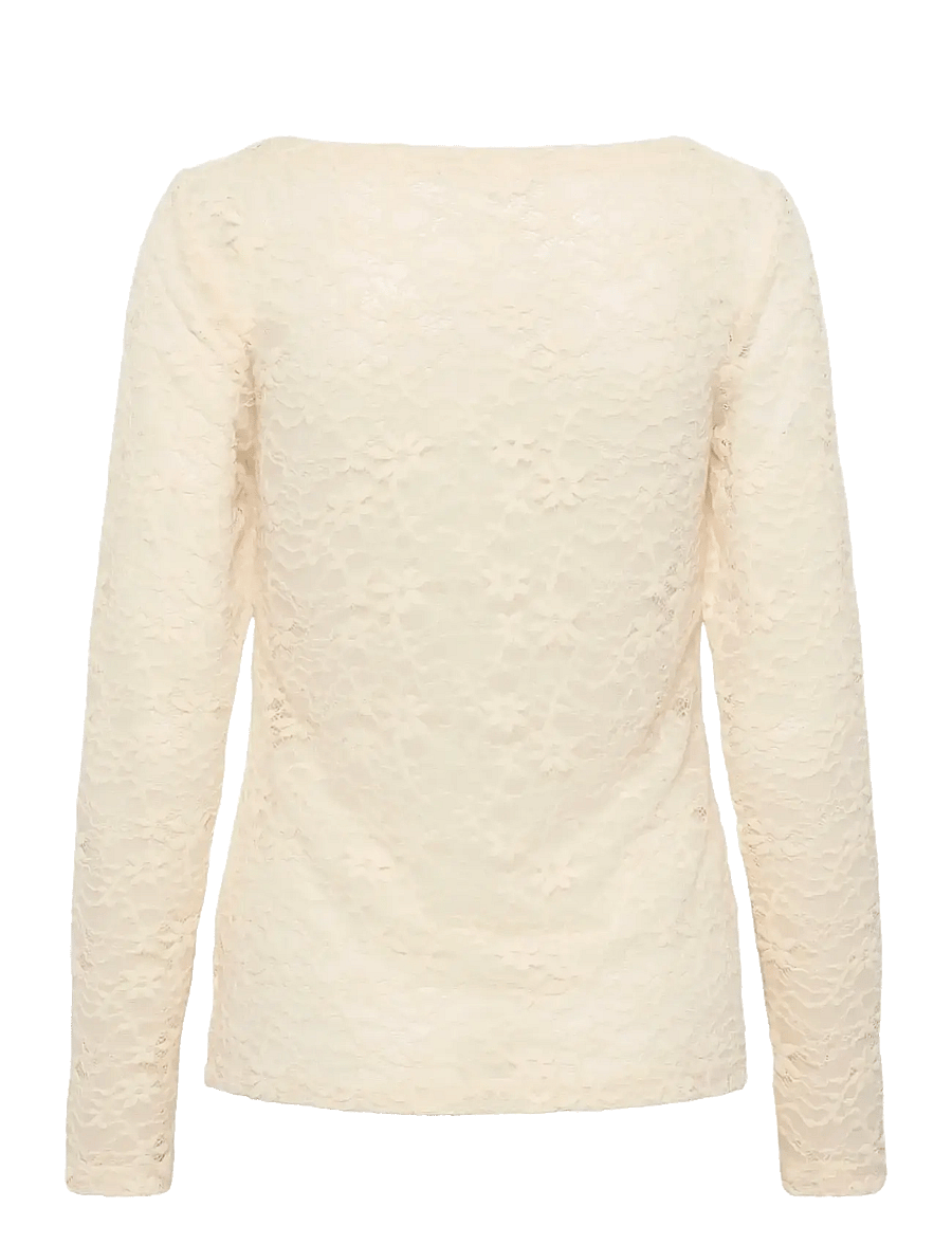 Cream - CRInge Lace Blouse - pikkade varrukatega pluusid - birch - 2