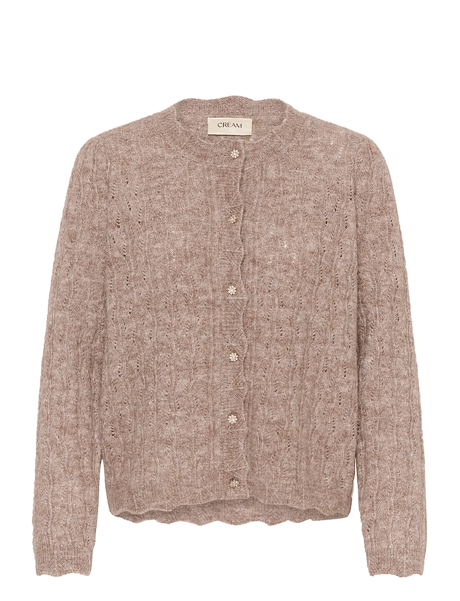 Cream - CRJunah Cardigan - strickjacken - dark oat melange - 0