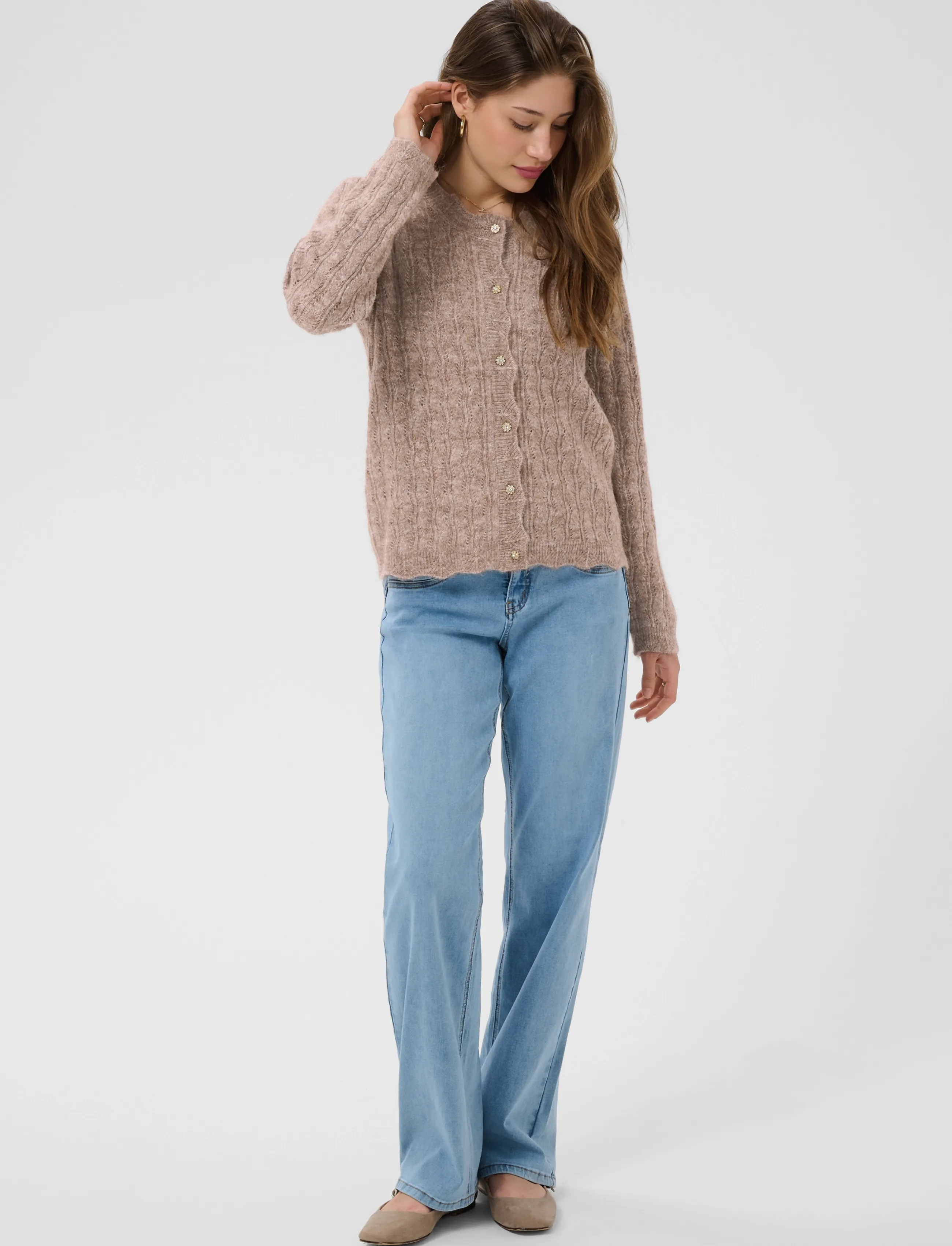 Cream - CRJunah Cardigan - cardigans - dark oat melange - 3
