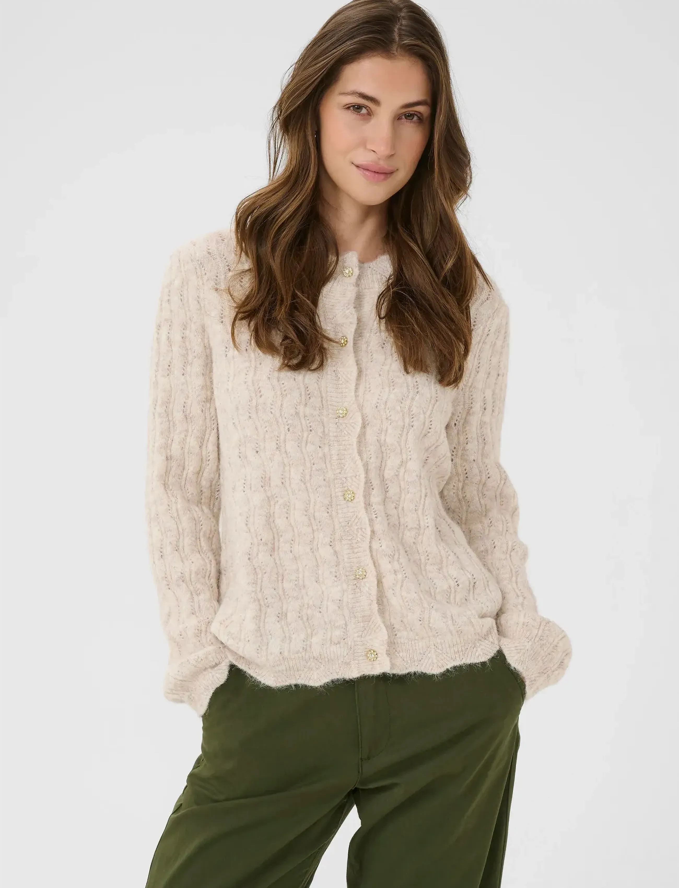 Cream Crjunah Cardigan, S, Knitwear, Creme - Cardigans, Frauen