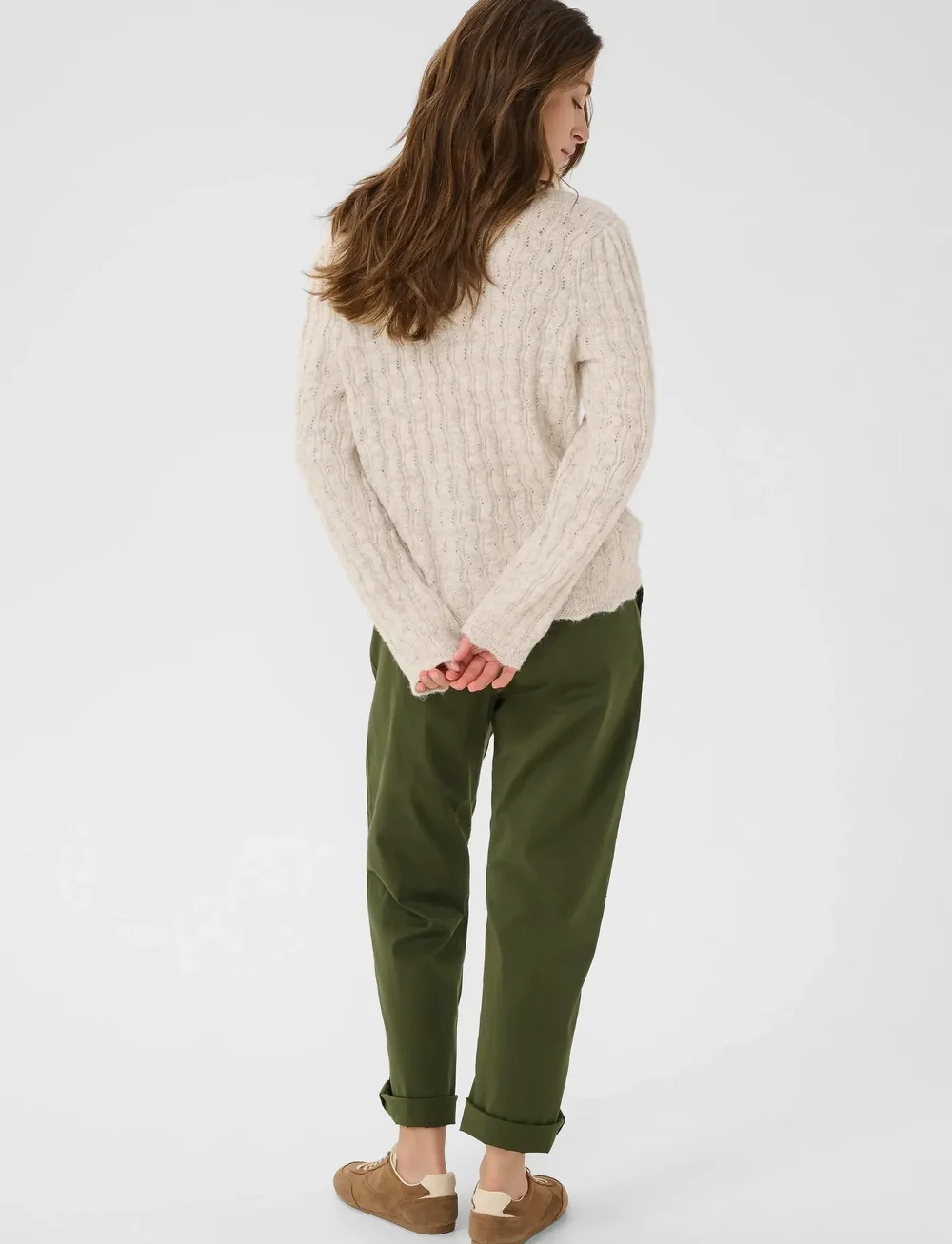 Cream - CRJunah Cardigan - kardiganid - oat melange - 4