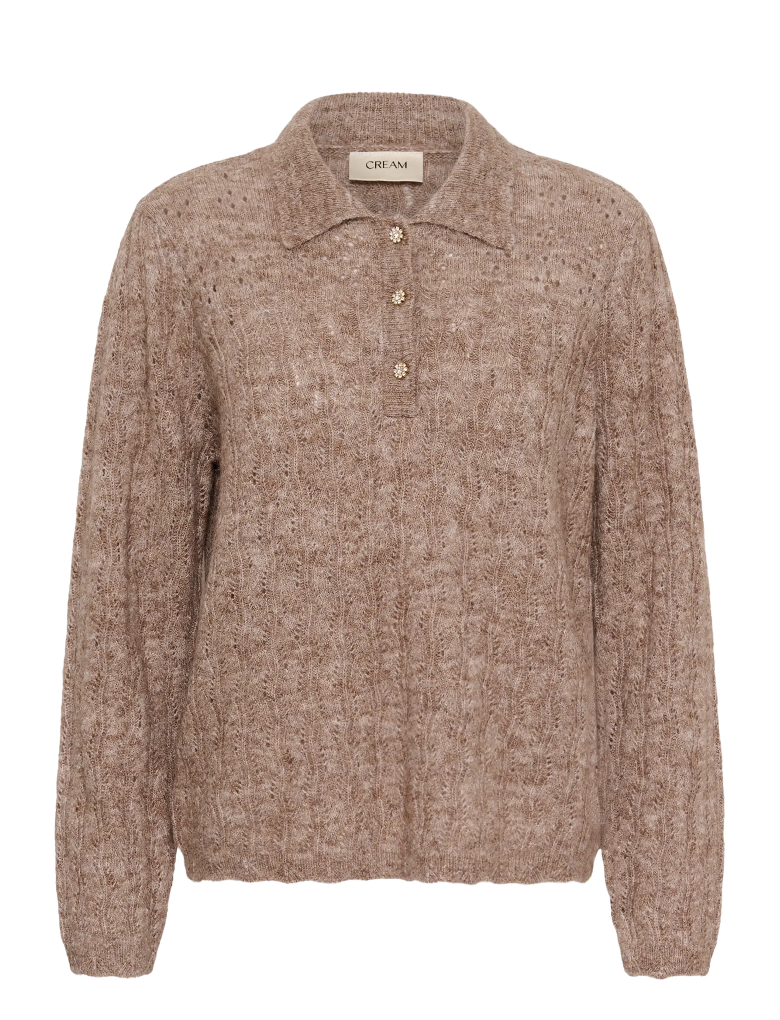 Cream CRJunah Pullover - Kläder - DARK OAT MELANGE / beige