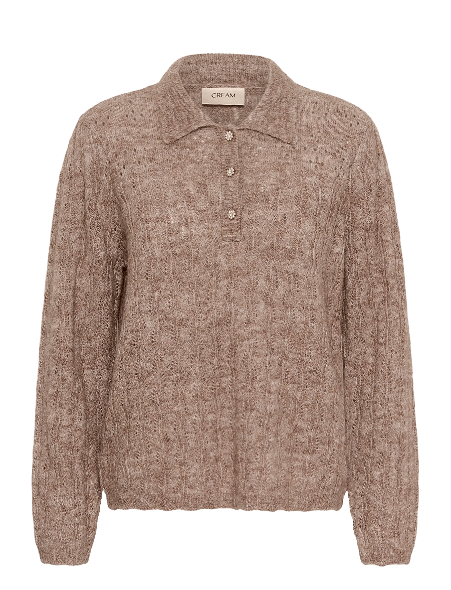 Cream - CRJunah Pullover - dark oat melange - 0