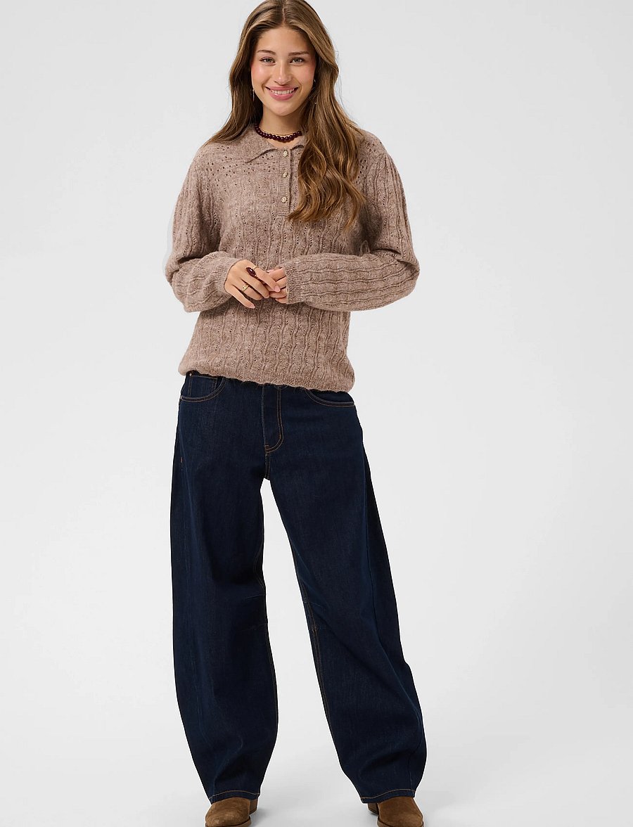 Cream - CRJunah Pullover - dark oat melange - 3