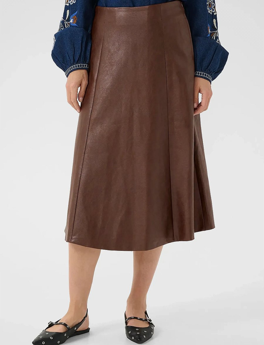 Cream - CRPaloma Skirt - midi-röcke - brown washed - 0