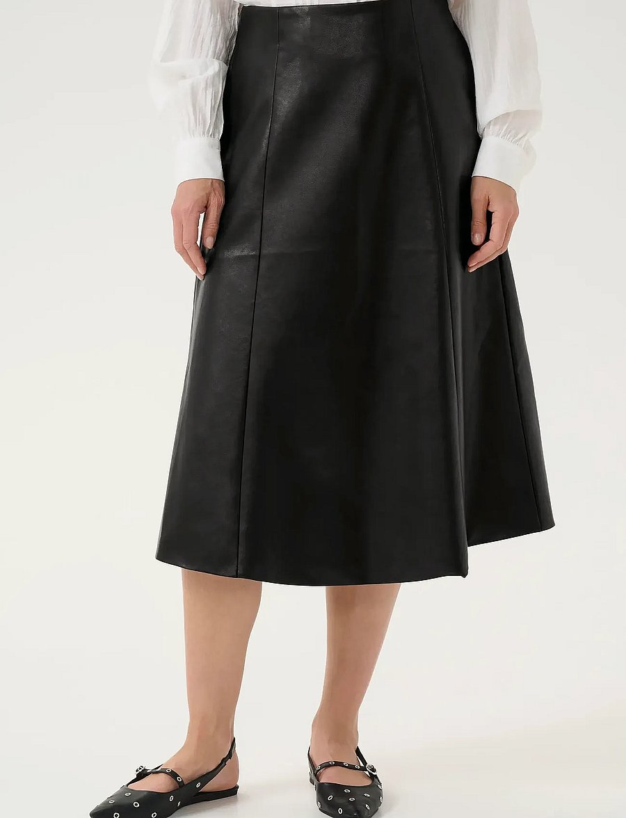 Cream - CRPaloma Skirt - midi skirts - pitch black - 0