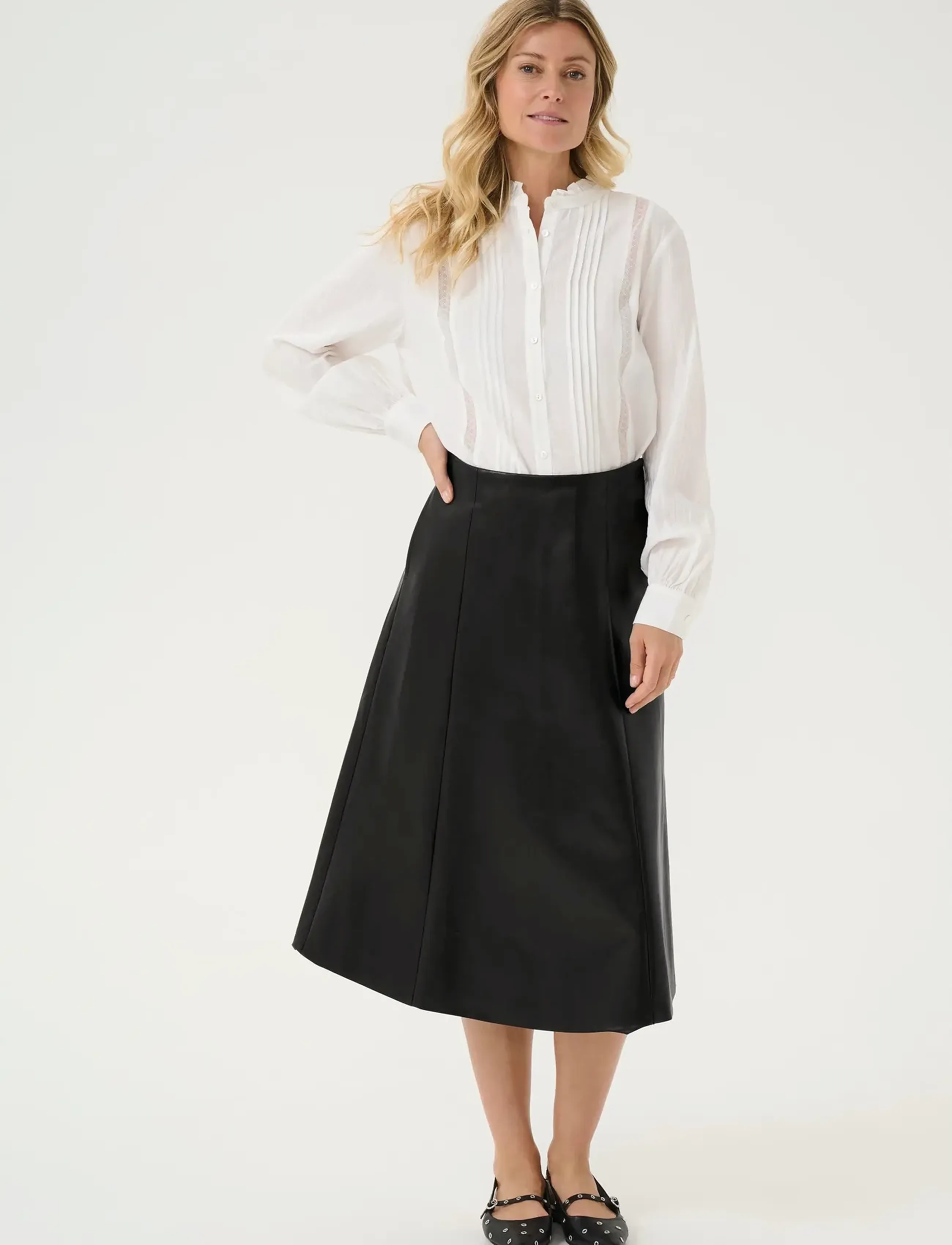 Cream - CRPaloma Skirt - midi-röcke - pitch black - 3