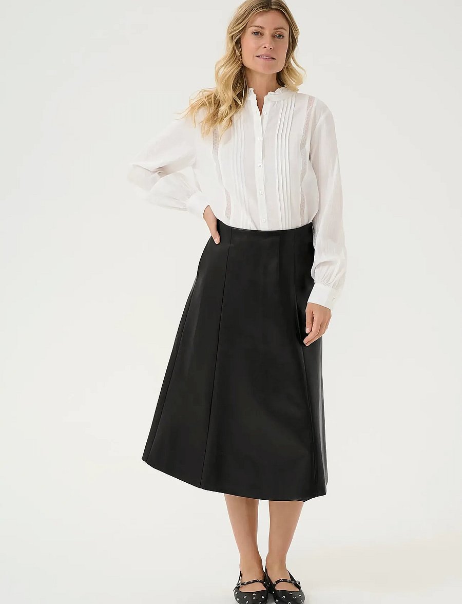 Cream - CRPaloma Skirt - midi skirts - pitch black - 3