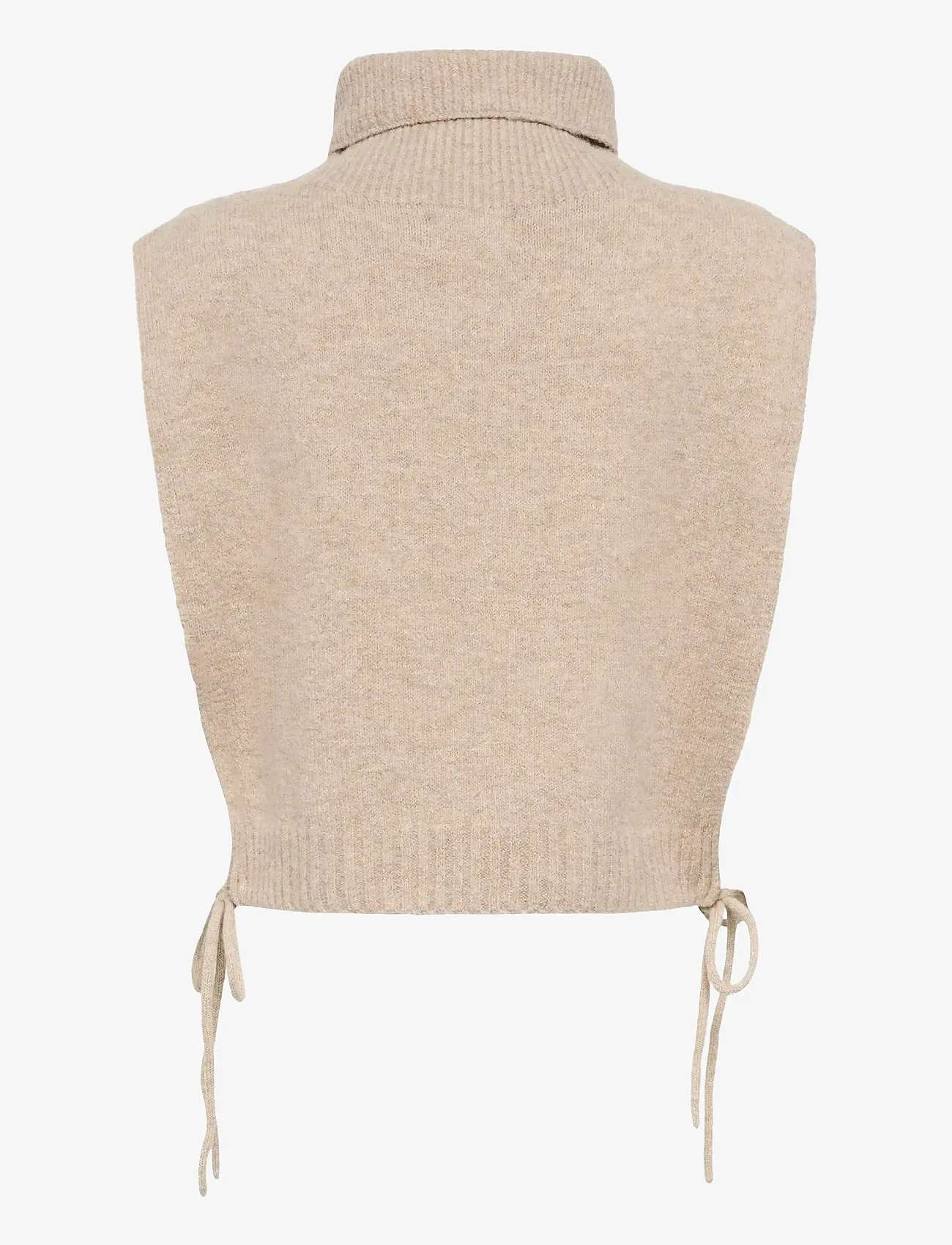 Cream - CRFrina Knit Slipover - strikveste - cobblestone melange - 2