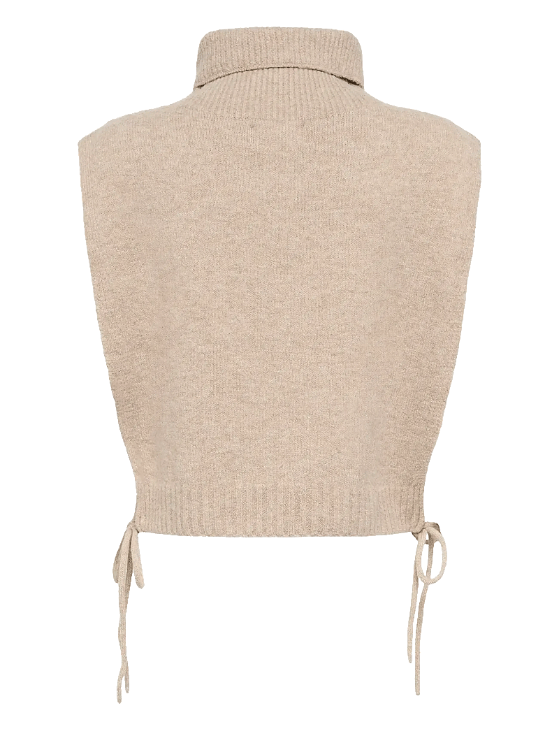 Cream - CRFrina Knit Slipover - strikveste - cobblestone melange - 2