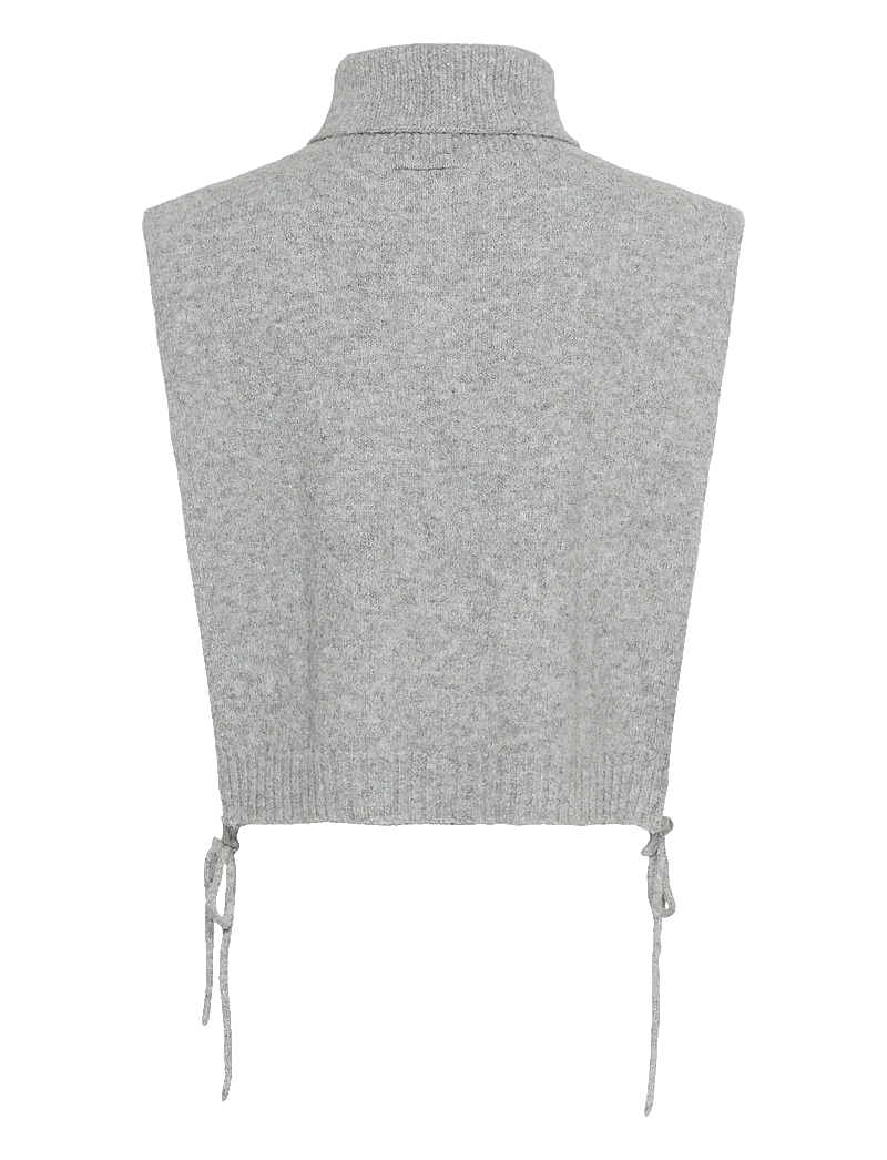 Cream - CRFrina Knit Slipover - kootud vestid - grey melange - 2