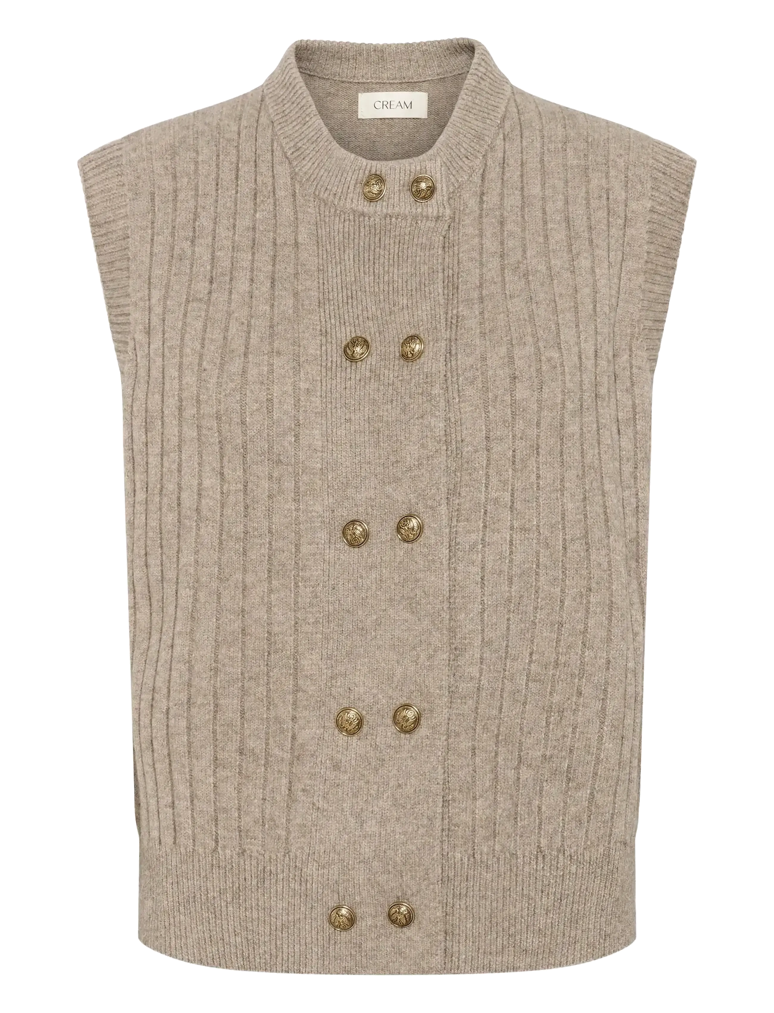 CREAM Creroka Knit Slipover Beige - XL/XXL - Damen