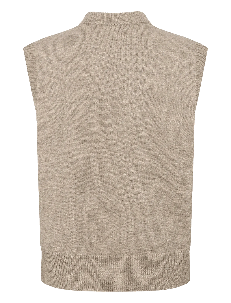 Cream - CREroka Knit Slipover - neuleliivit - cobblestone melange - 2