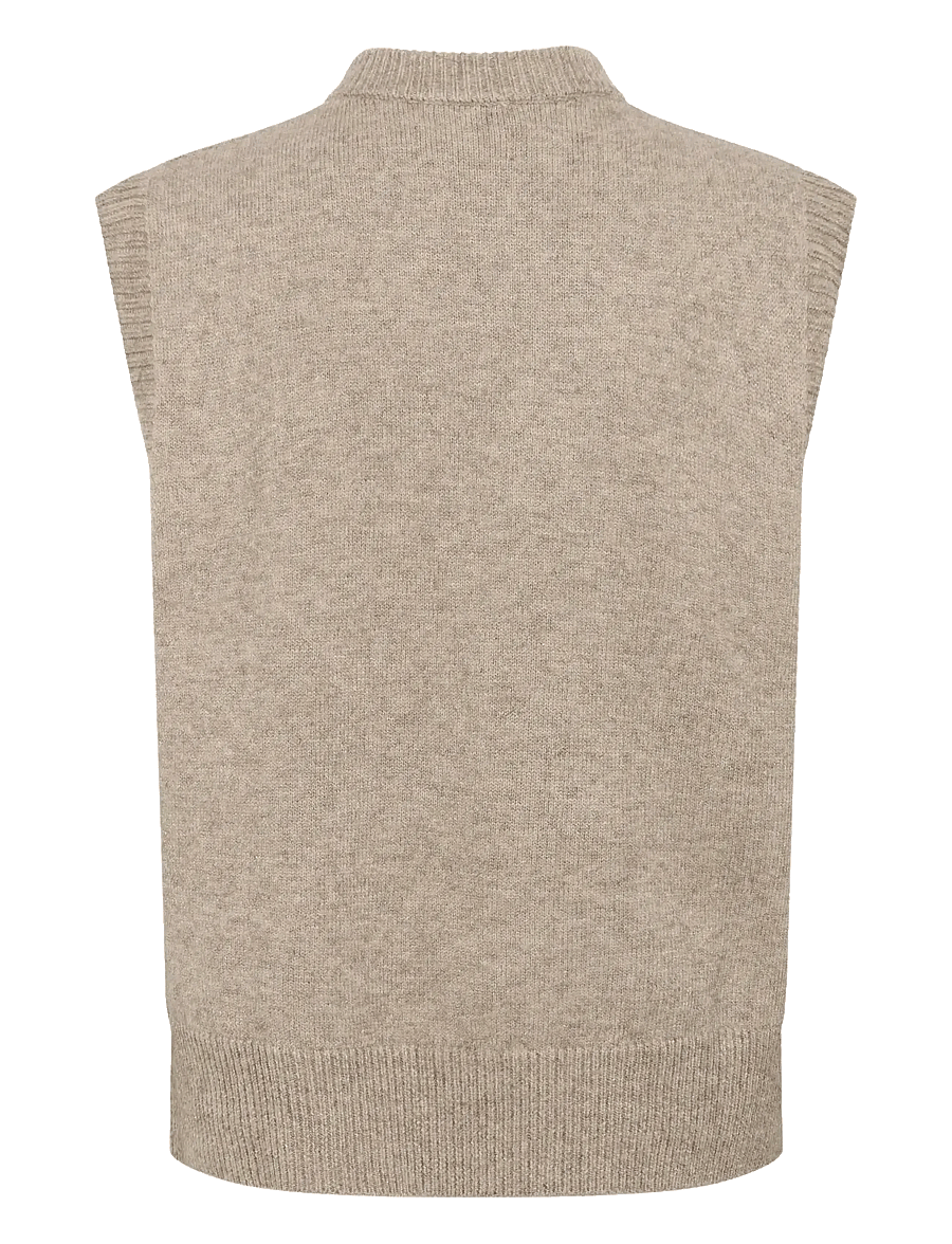 Cream - CREroka Knit Slipover - neuleliivit - cobblestone melange - 2