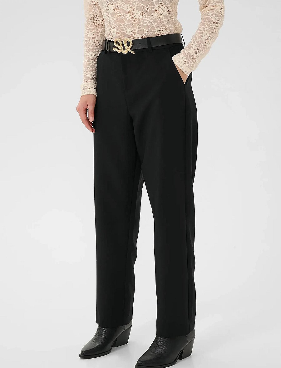 Cream - CRVeronica Ankl Pant - hose mit geradem bein - pitch black - 0