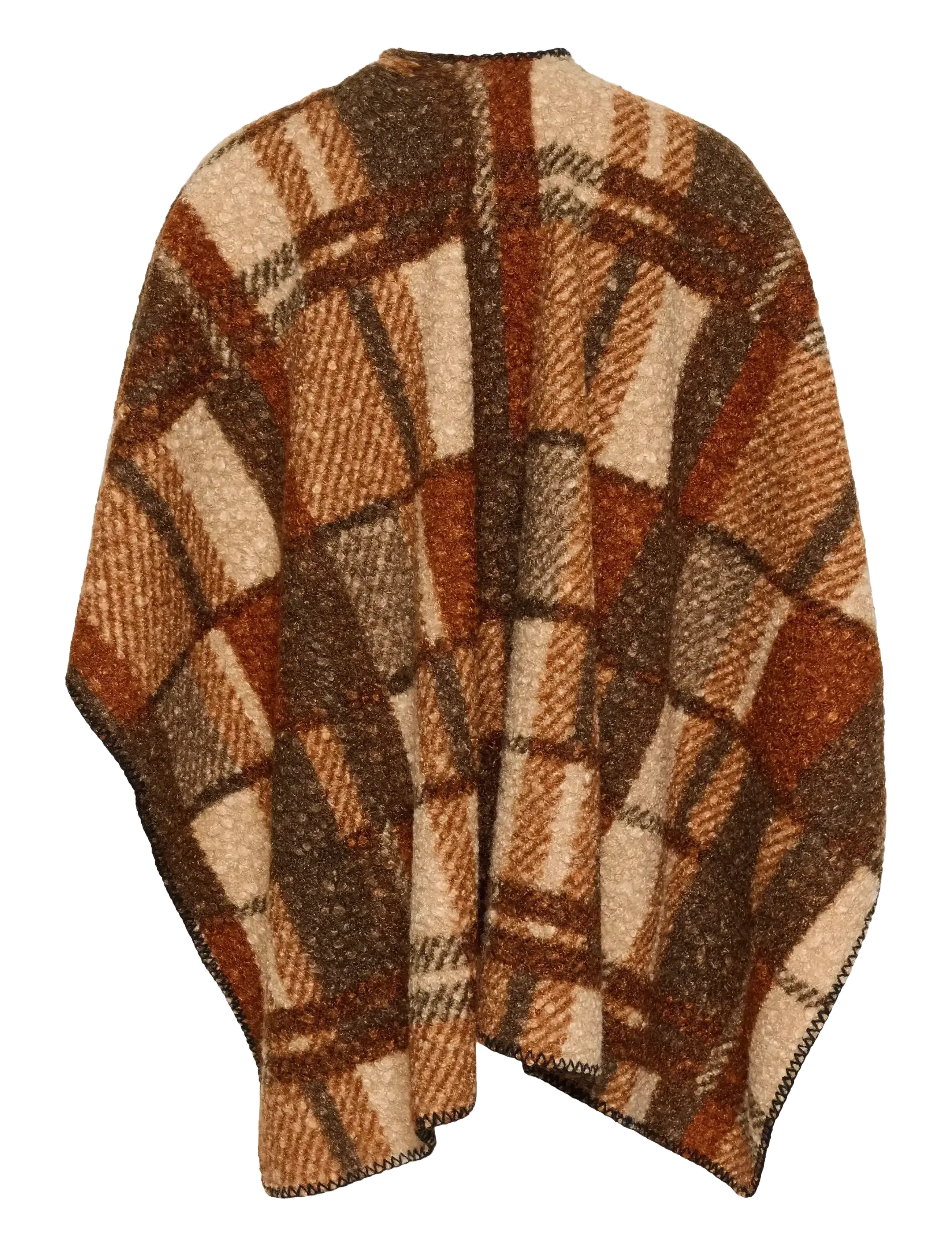 Cream - CRBlye Teddy Cape - sorrel horse check - 2