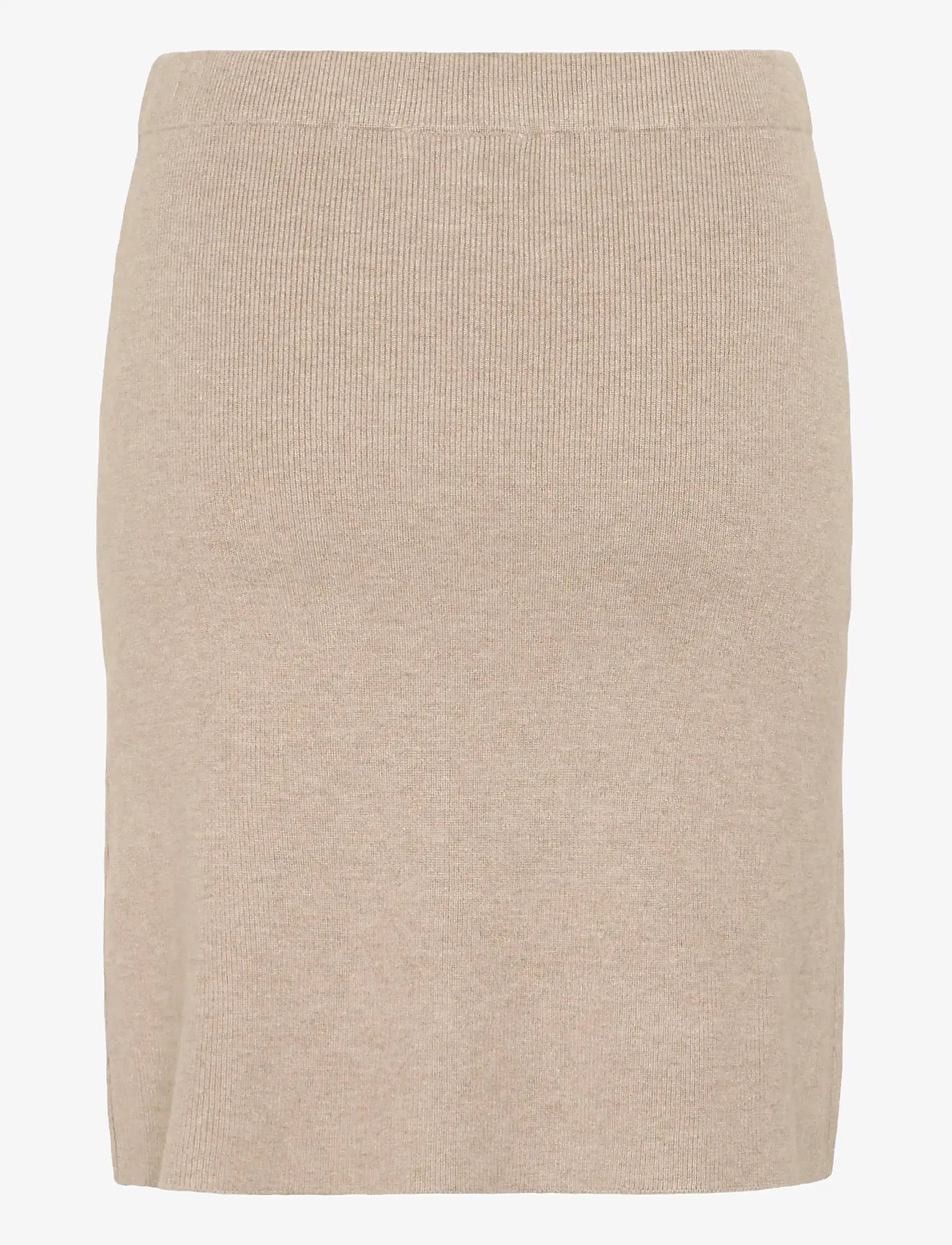 Cream - CRDela Knit Skirt - strikkede nederdele - cobblestone melange - 2