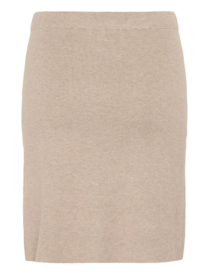 Cream - CRDela Knit Skirt - strikkede nederdele - cobblestone melange - 2