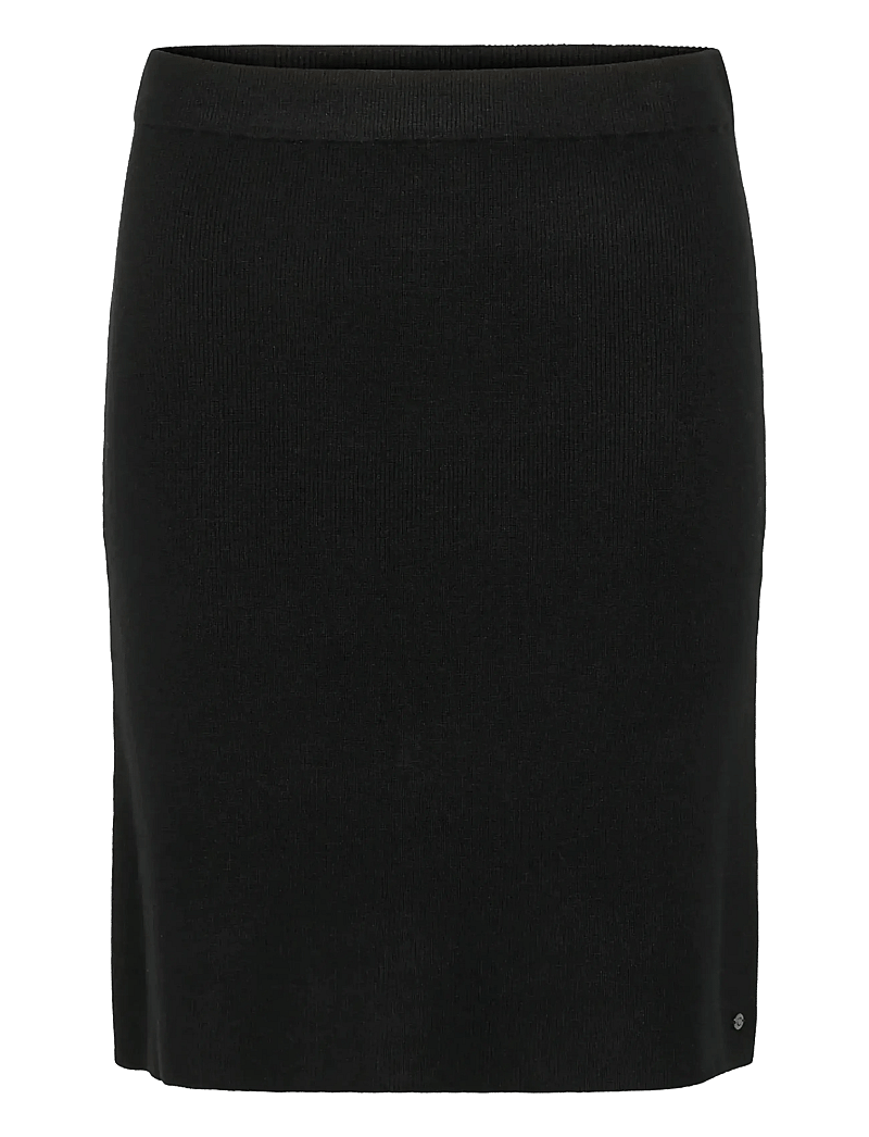 Cream - CRDela Knit Skirt - strickröcke - pitch black - 1