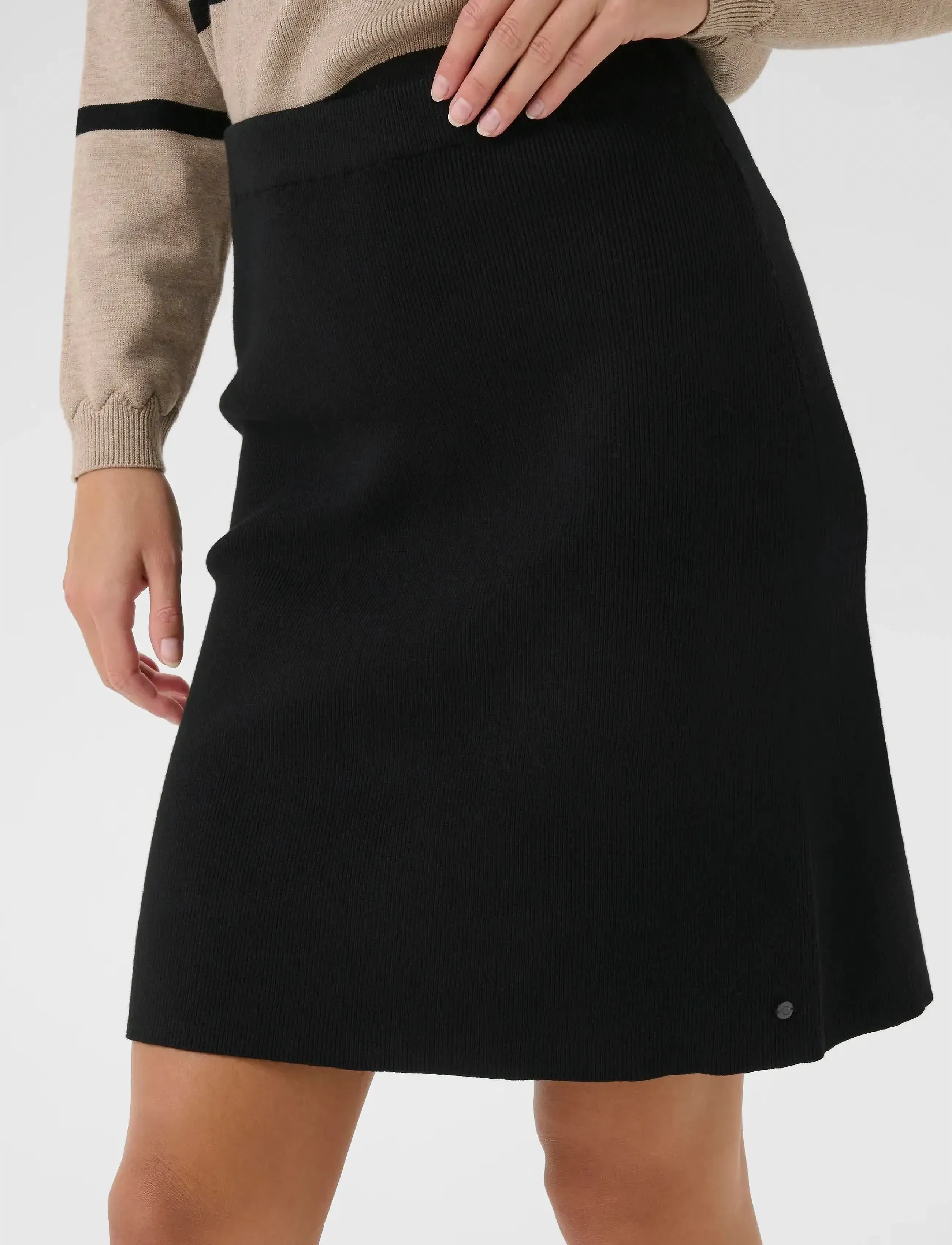 Cream - CRDela Knit Skirt - jupes en maille - pitch black - 5