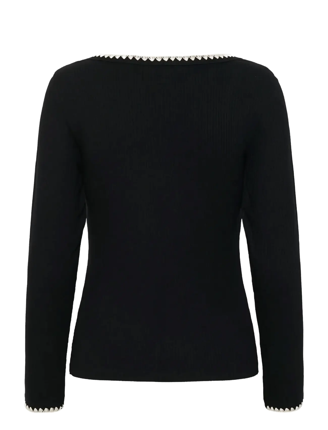 Cream - CRRibba Embroidery LS T-Shirt - topy z długimi rękawami - pitch black - 2