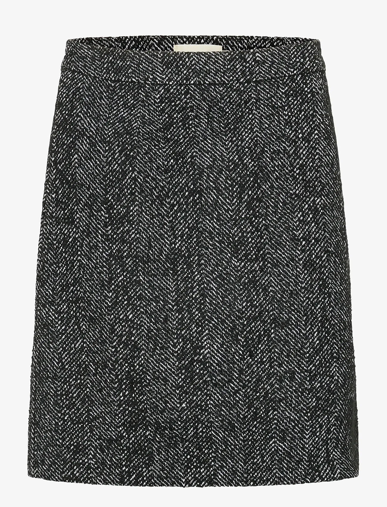 Cream - CROlina Skirt - korta kjolar - black/white herringbone - 1