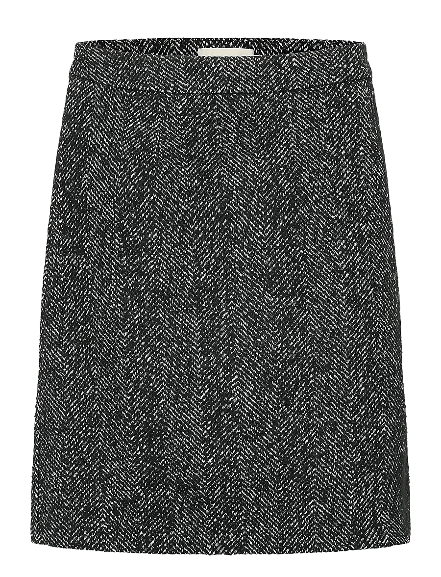 Cream - CROlina Skirt - miniseelikud - black/white herringbone - 1