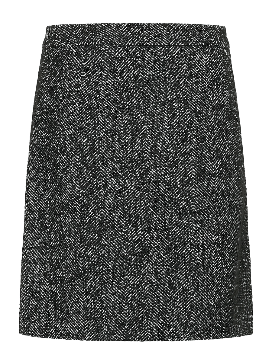 Cream - CROlina Skirt - miniseelikud - black/white herringbone - 2