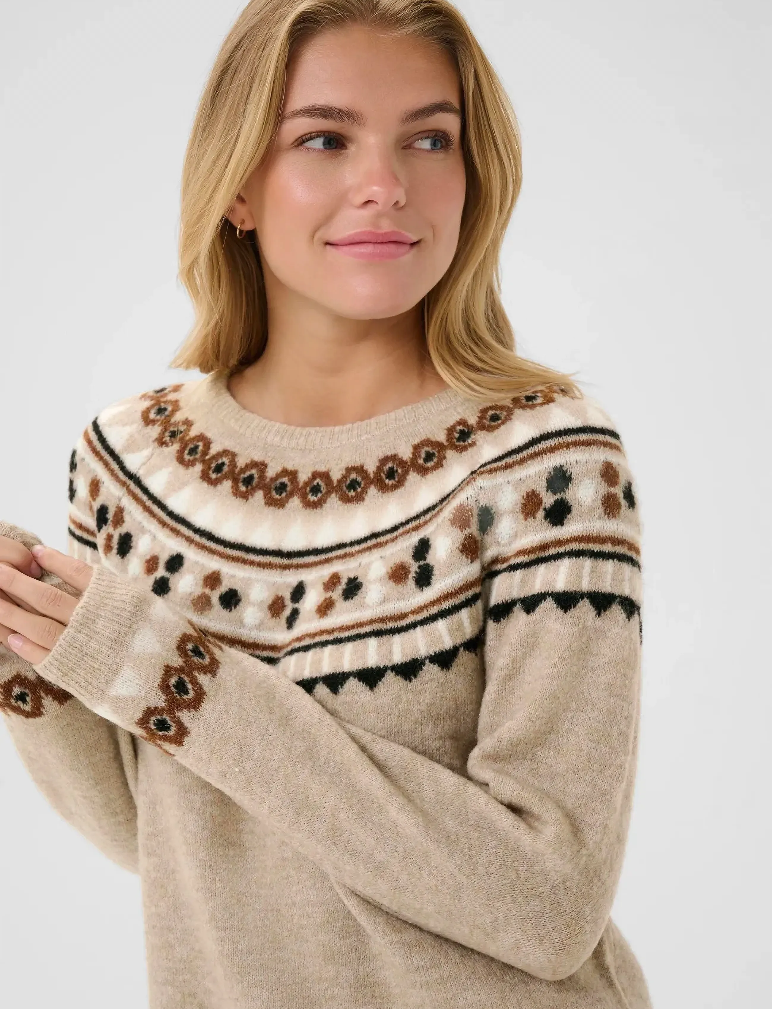 Cream - CRCherrie Pullover - tröjor - cobblestone melange - 5