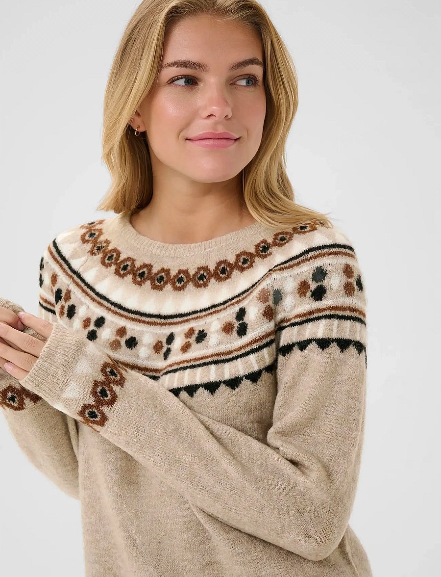 Cream - CRCherrie Pullover - kampsunid - cobblestone melange - 5