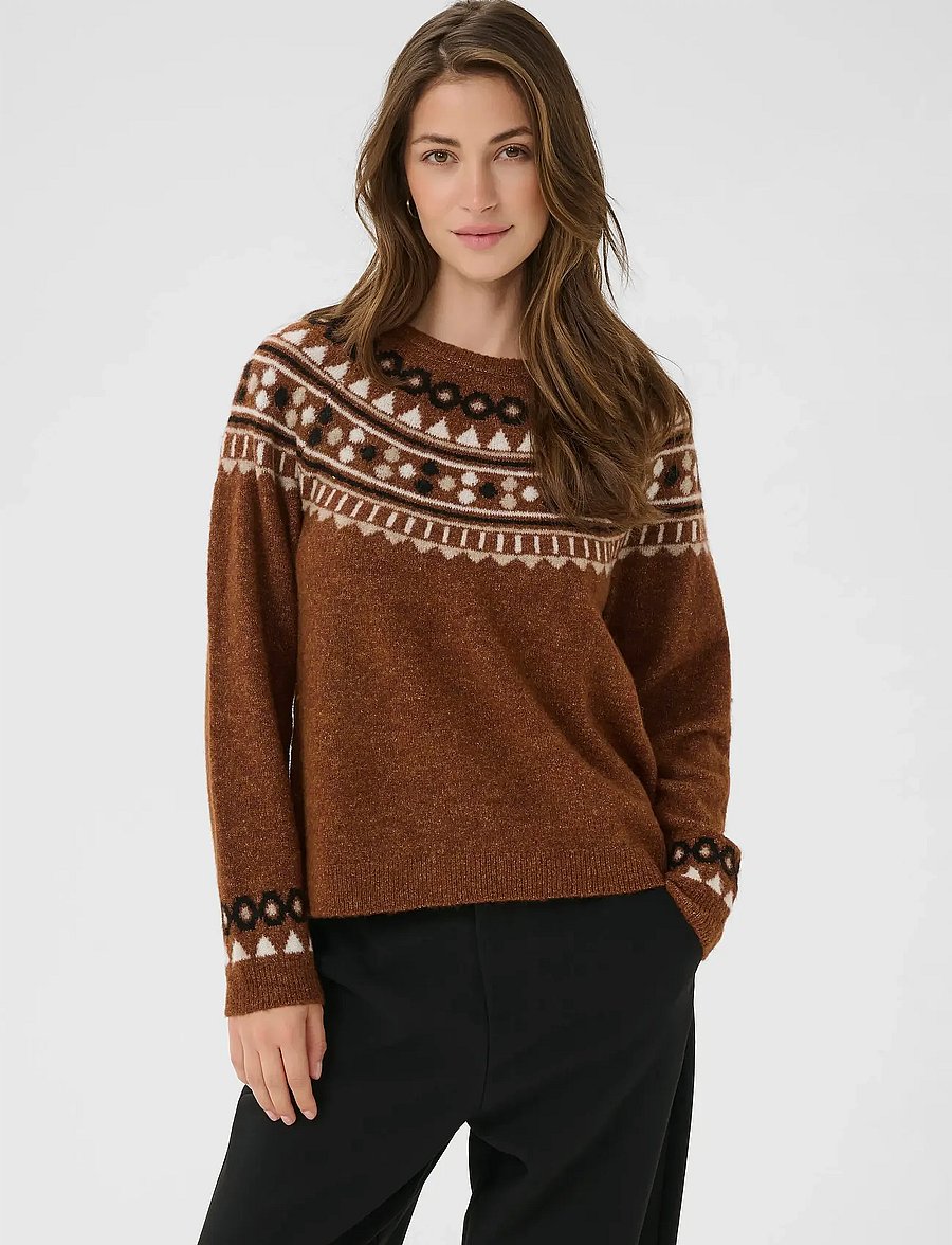 Cream - CRCherrie Pullover - pullover - sorrel horse melange - 0