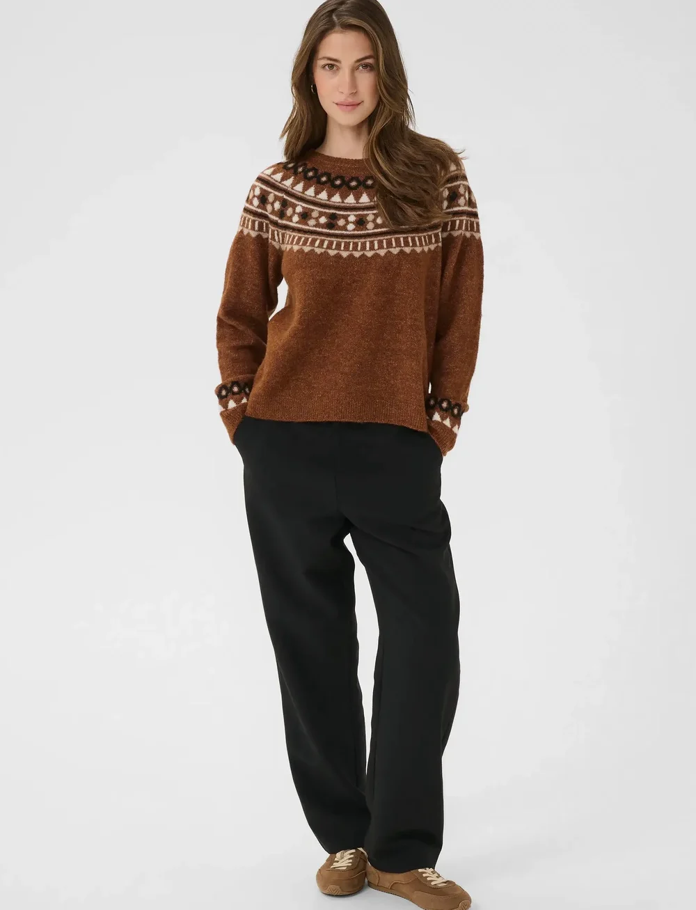 Cream - CRCherrie Pullover - pullover - sorrel horse melange - 3