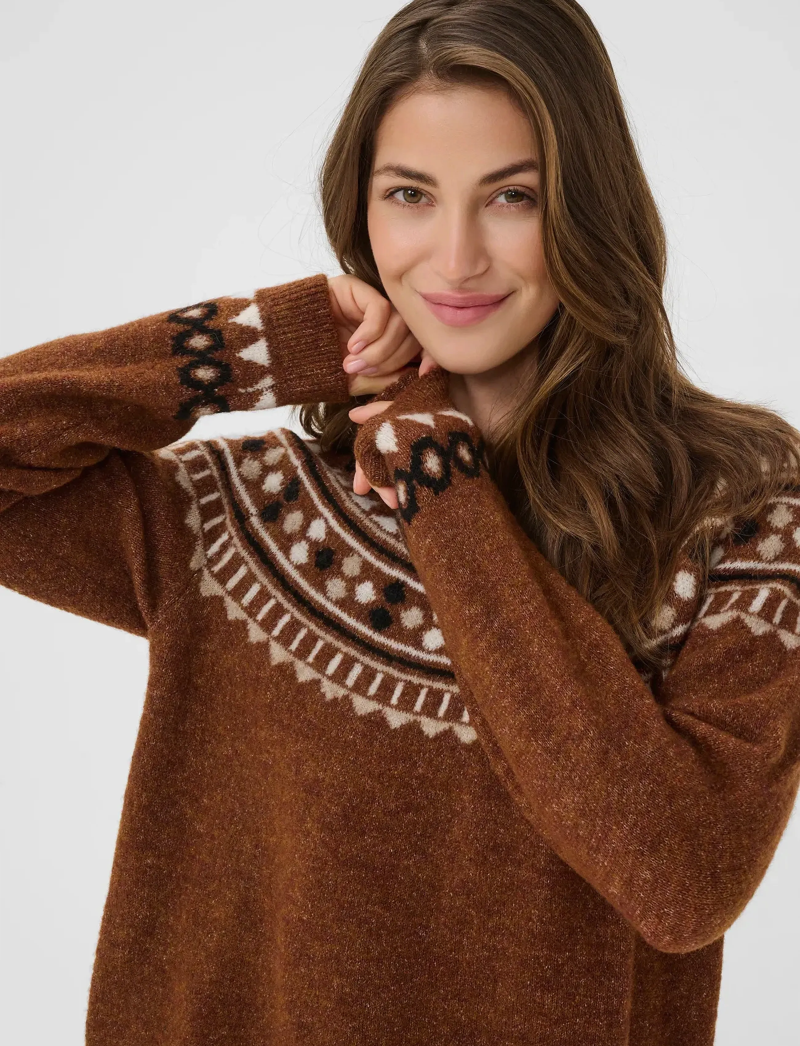 Cream - CRCherrie Pullover - tröjor - sorrel horse melange - 5