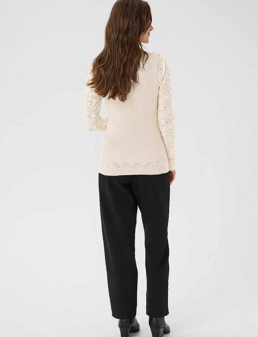 Cream - CRDela Knit Sleeveless Turtleneck - rollkragenpullover - oat melange - 4