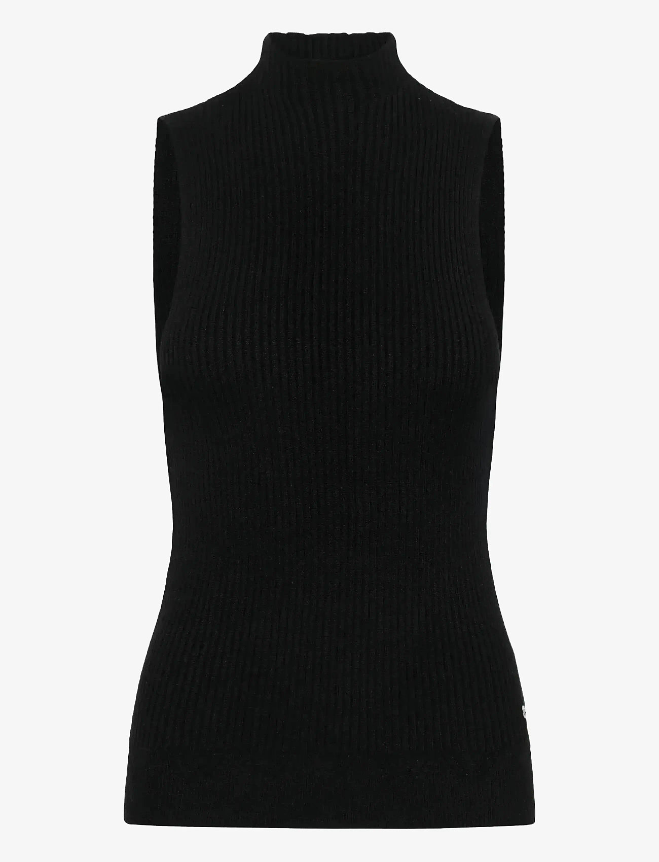 Cream - CRDela Knit Sleeveless Turtleneck - rullekraver - pitch black - 1