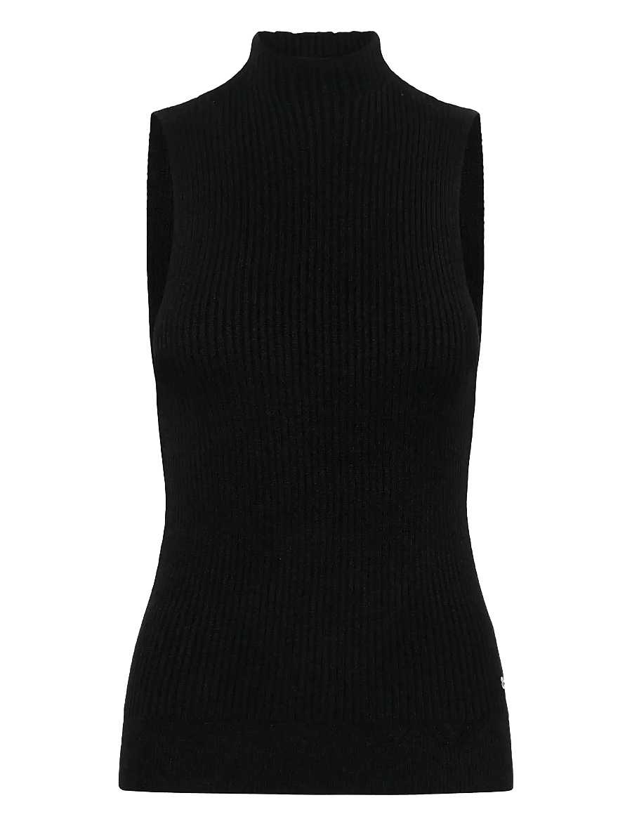 Cream - CRDela Knit Sleeveless Turtleneck - pulls à col roulé - pitch black - 1