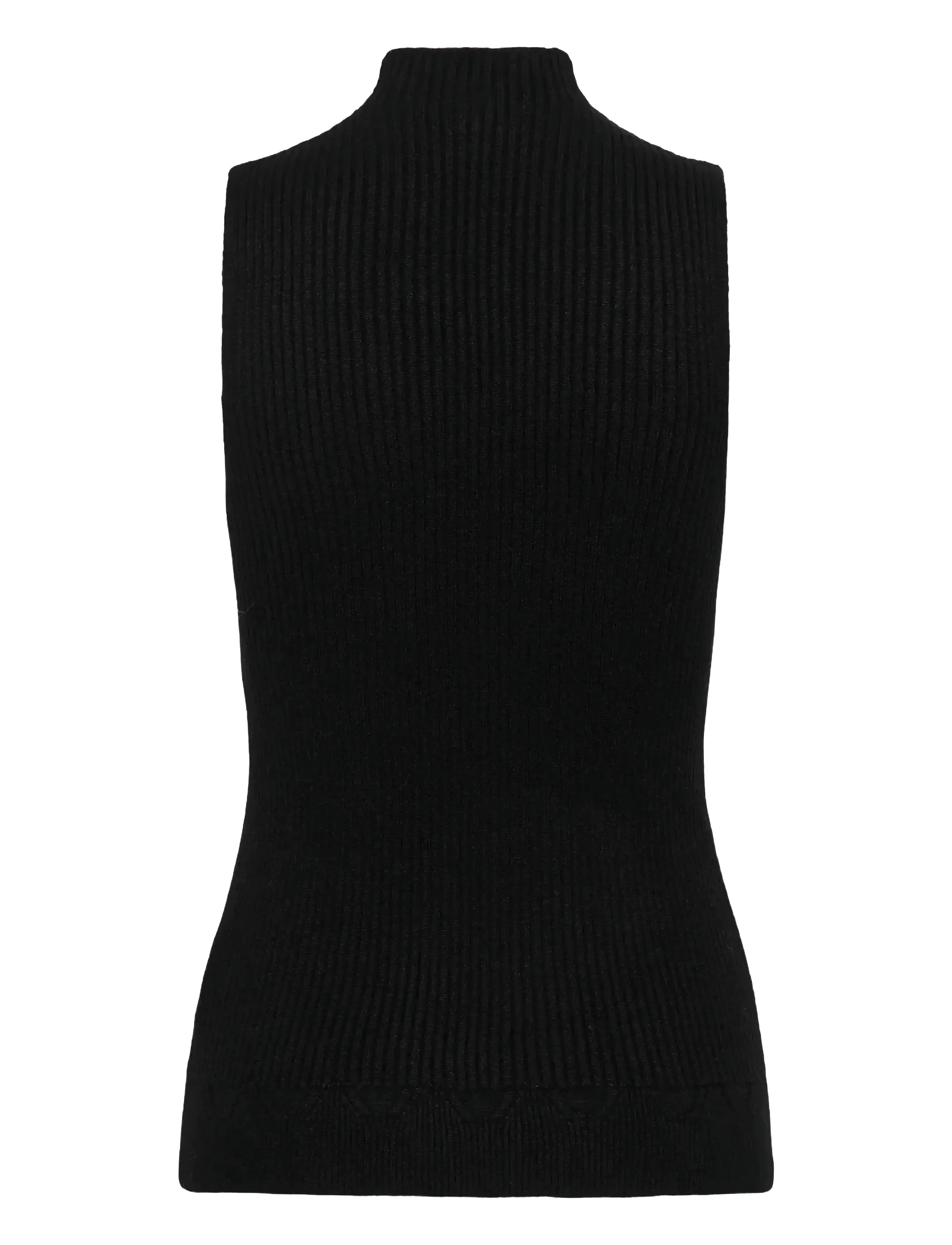 Cream - CRDela Knit Sleeveless Turtleneck - turtlenecks - pitch black - 2