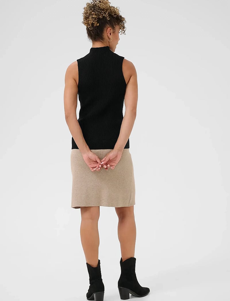 Cream - CRDela Knit Sleeveless Turtleneck - rollkragenpullover - pitch black - 4