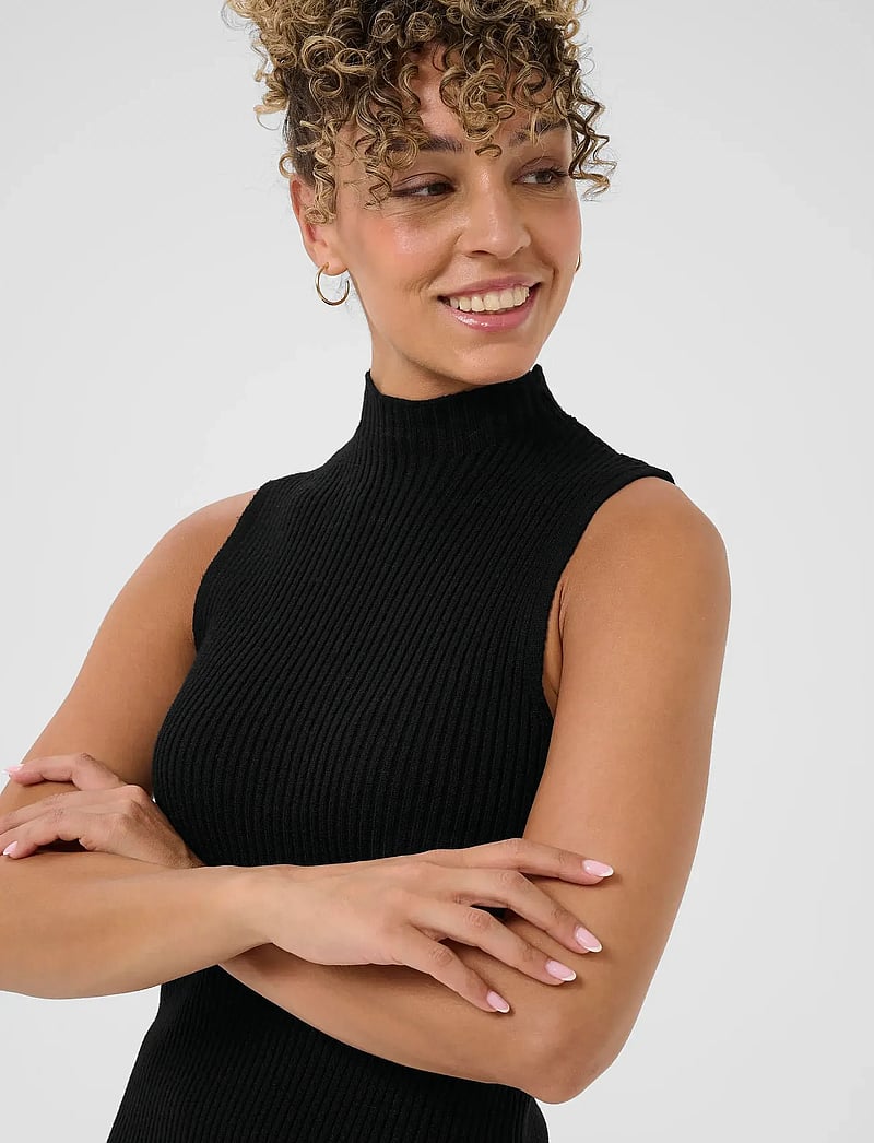 Cream - CRDela Knit Sleeveless Turtleneck - rollkragenpullover - pitch black - 5