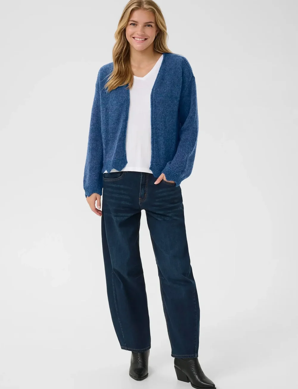 Cream - CRNiso cardigan - cardigans - galaxy blue - 3