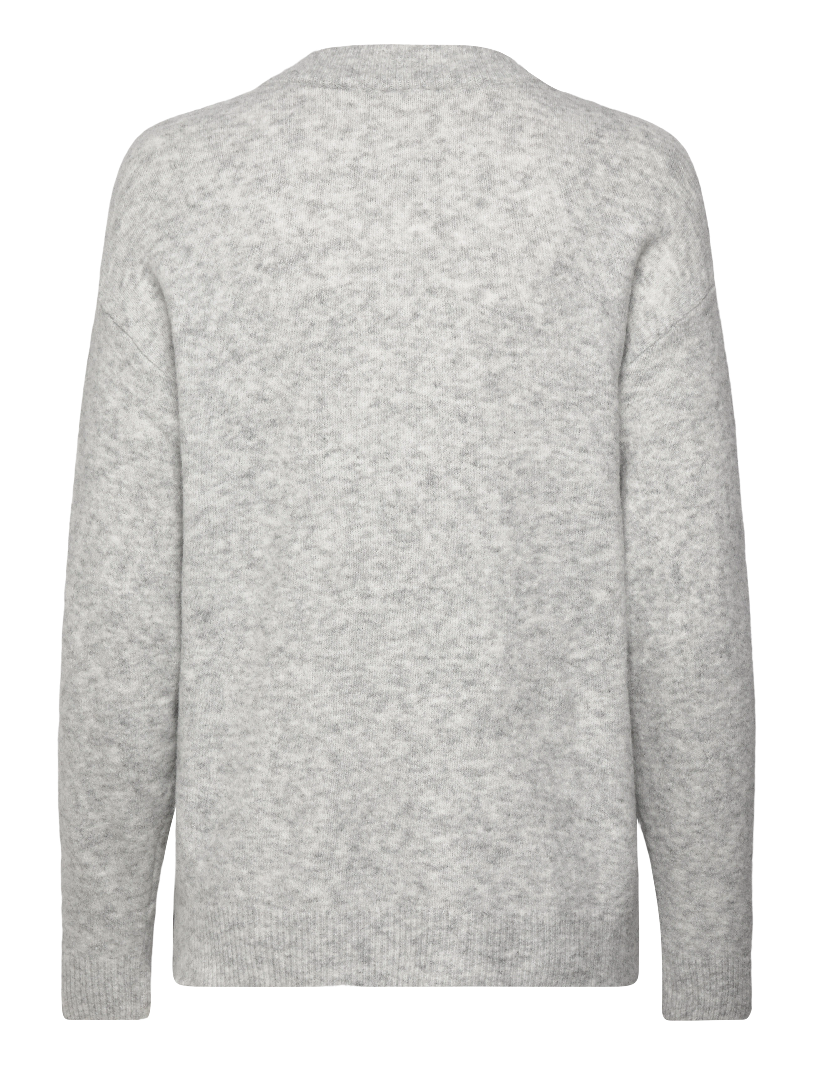 Cream - CRMerle OZ V-Neck Pullover - gebreide truien - grey melange - 1