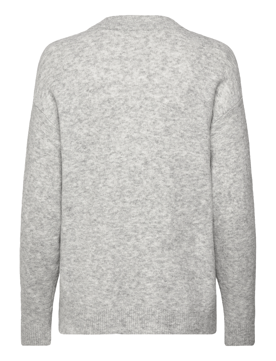 Cream - CRMerle OZ V-Neck Pullover - pullover - grey melange - 1