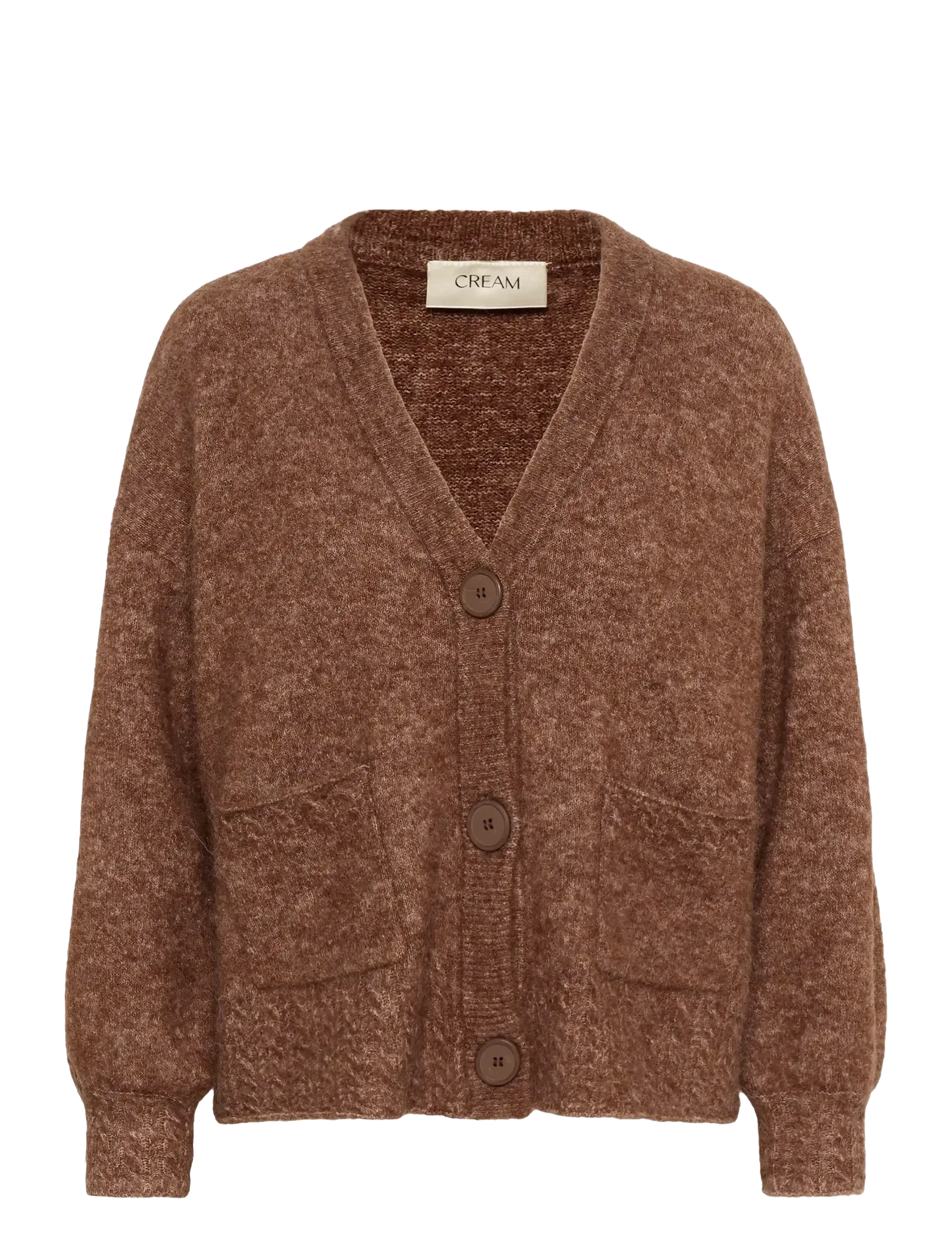 Cream CRBlues OZ cardigan - Cardigans - SORREL HORSE MELANGE / brown