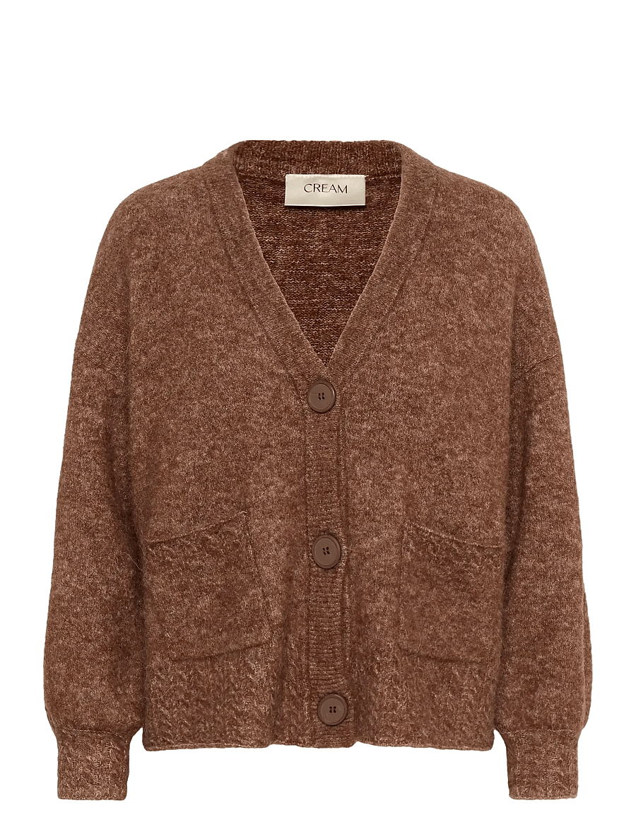 Cream - CRBlues OZ cardigan - cardigans - sorrel horse melange - 1