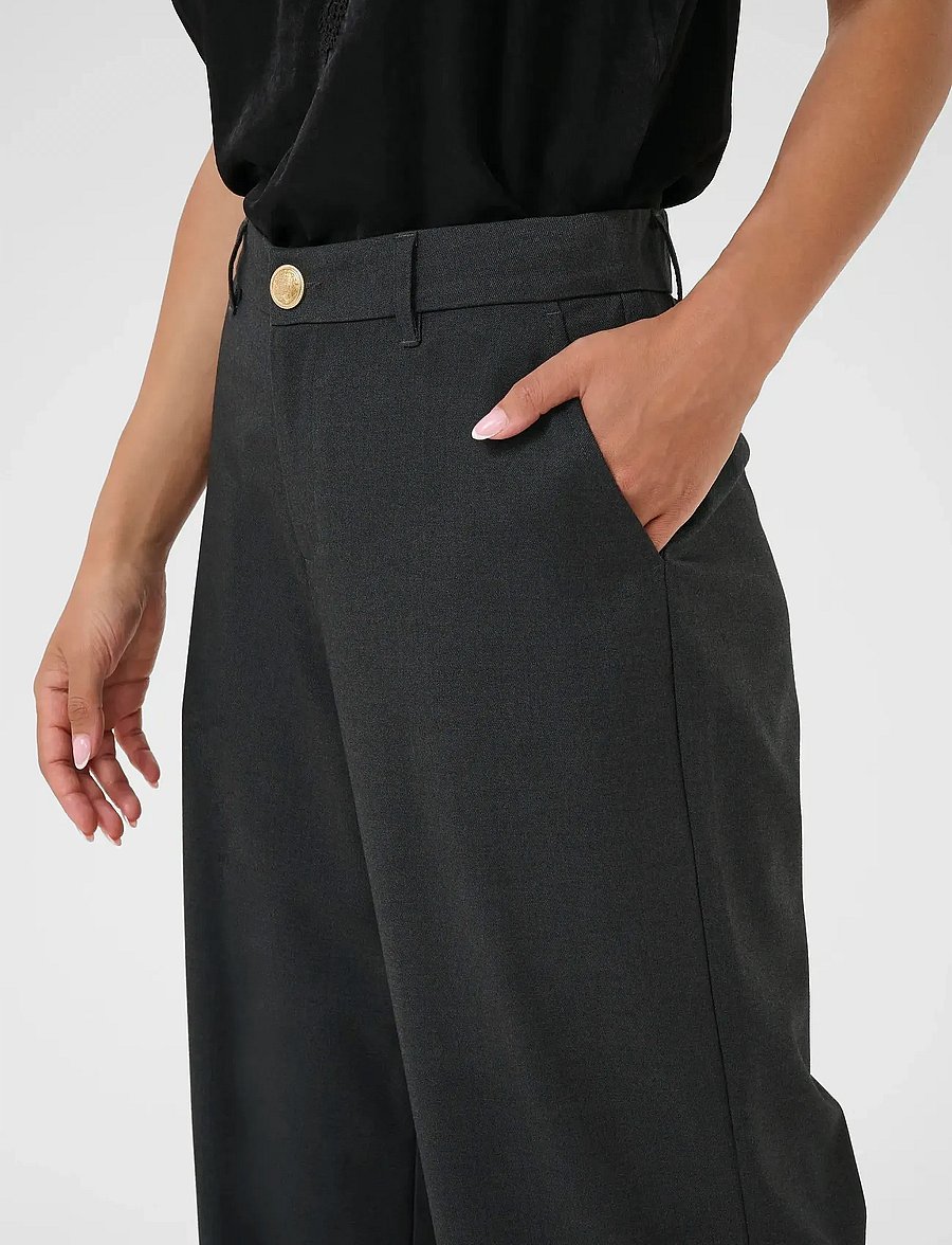 Cream - CRBabeth Bencon Pant - kostymbyxor - dark grey melange - 5