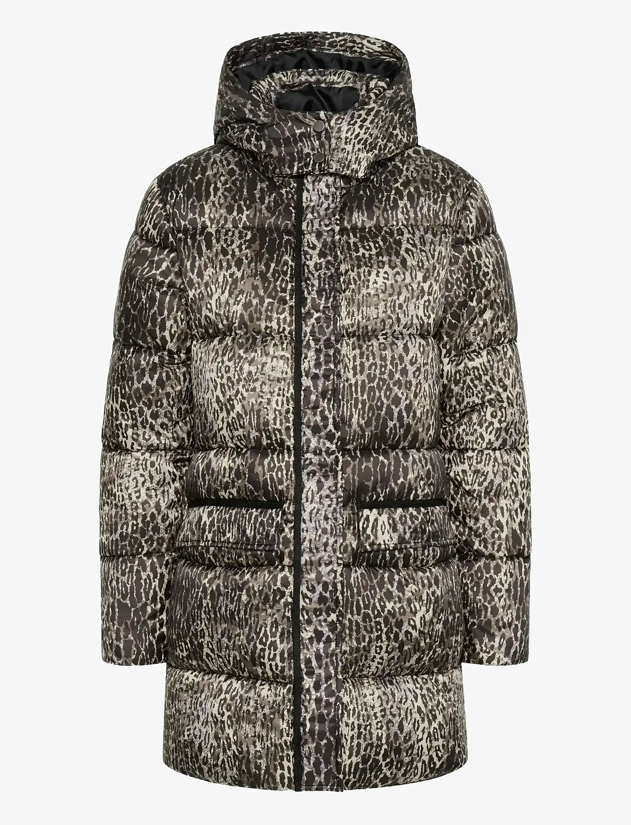 Cream - CRGaiagro Midi Printed Jacket - gefütterte & daunenjacken - licorice leopard - 0