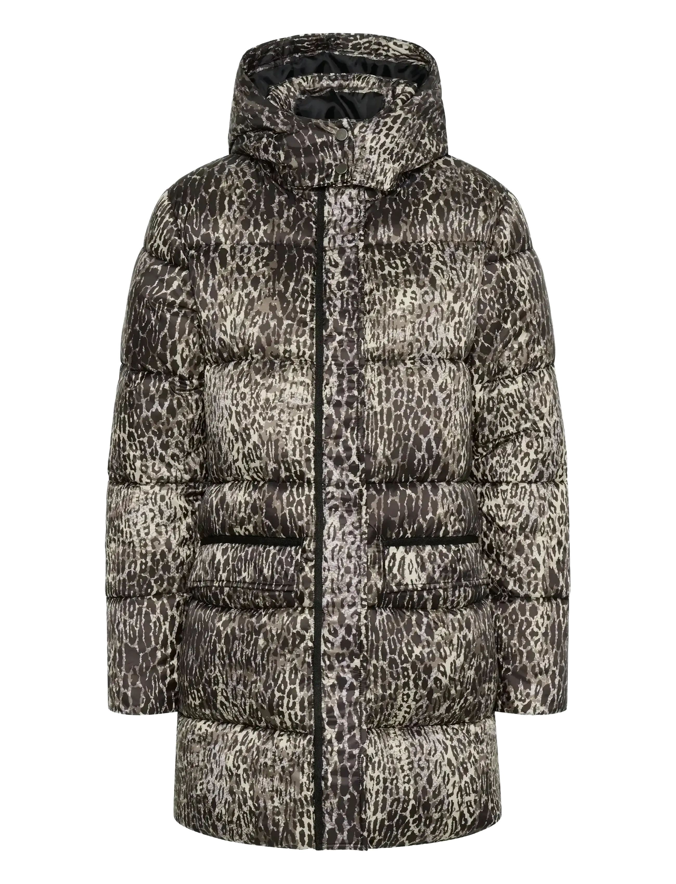 Cream CRGaiagro Midi Printed Jacket - Kleidung - LICORICE LEOPARD / grey