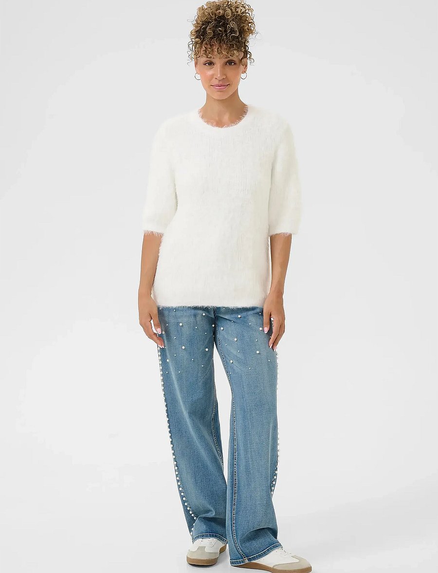 Cream - CRLini Knit Pullover - pullover - snow white - 3