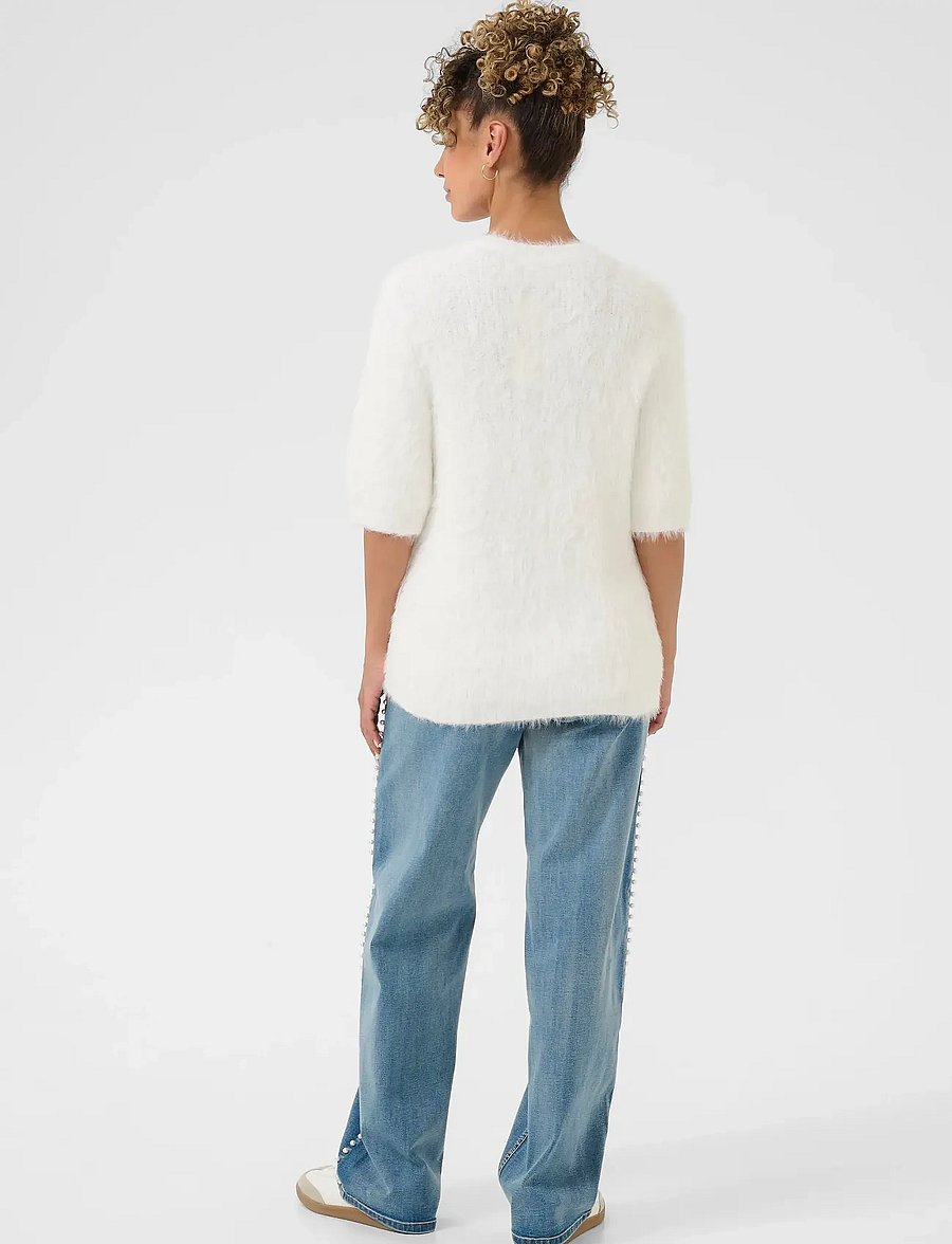 Cream - CRLini Knit Pullover - pullover - snow white - 4